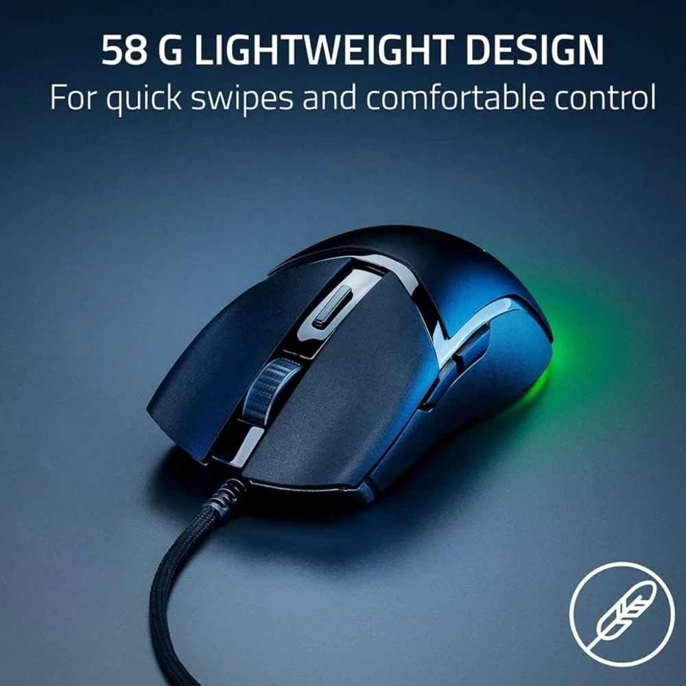 Razer Cobra Gaming Mouse Customizable - lightweight design. Black and Green